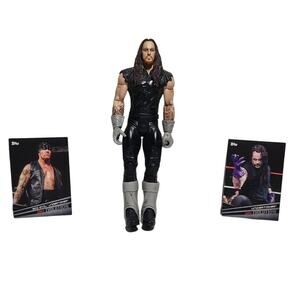 Mattel WWE Undertaker 7.5" Action Figure 2011 With 2 Topps Trading Cards